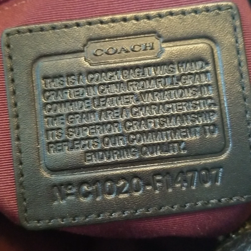 Coach Zoe Hobo Bag Genuine Leather Y2K Purse F14707